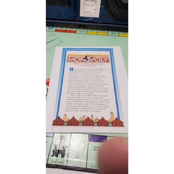 VTG Monopoly Deluxe Edition 1995 with Pewter Tokens (Rare) PRE-OWNED & COMPLETE - Picture 5 of 11